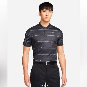 Nike Victory Men’s Dri-FIT Black Gray Stripe Golf Polo Size Small